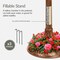 Best Choice Products Solar Outdoor Bird Bath Pedestal Fountain Garden Decoration w/ Fillable Planter Base
